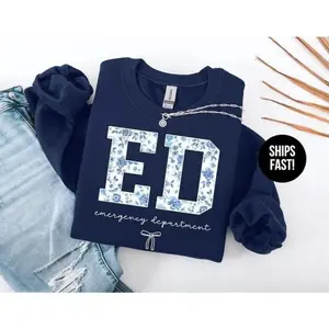 Emergency Department Nurse Sweatshirt, Cute ER Nurse Crewneck, ED Nurse Shirt, Emergency Room Apparel, Hospital Staff Gift for Nurses women