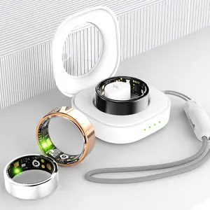 Superpoler Star Smart Ring for Health & Fitness IP68 Waterproof Wearable Workout Tracker with Real-time Sleep Monitoring & 4.0 Sensors for Heart Rate & Blood Pressure