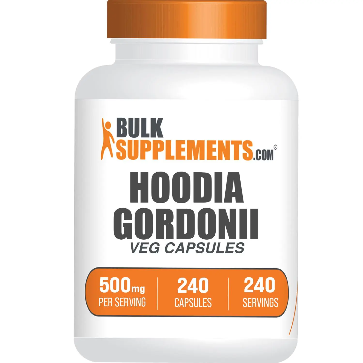 BulkSupplements Hoodia Gordonii Veg Capsules - 500mg per Serving, 240 Count, 240 Servings - Sugar Free, Gluten Free, Prop 65 Safe Antioxidant & Digestive Health Dietary Supplement for Adults