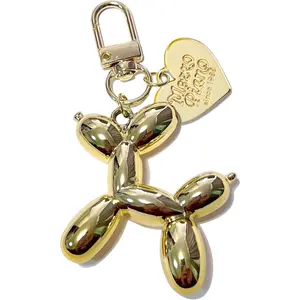 LAEKOU Jelly Balloon Dog Design Keychain for Women, Cute Girls Key Chain, Bag Charms Accessories for Car Purse Backpack