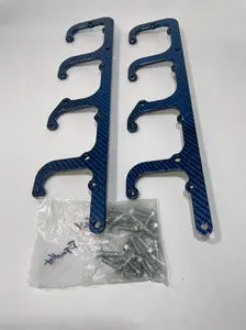 Custom Blue Carbon Fiber Hydro Dipped LS Coil Brackets Fit LSX Swap Truck 5.3L LS1 LS3 LS2 LO4 LO9 LS6 L92 L99 L33 LR4