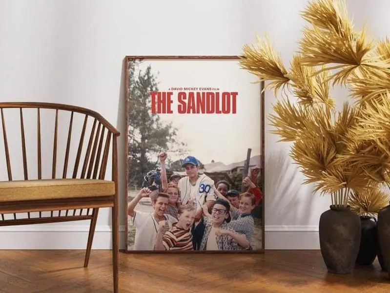 The Sandlot American Retro Vintage Cartoon Photo Paper Poster Print - Classic Sports Film Eco-Friendly Wall Art, Friendship-Themed Kid Room Home Decor (200-Year Color Durability, 400-Year Black-and-White Durability)