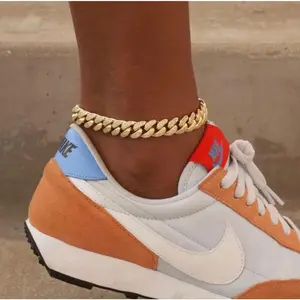 9” DIAMOND CUBAN LINK ANKLET- GOLD