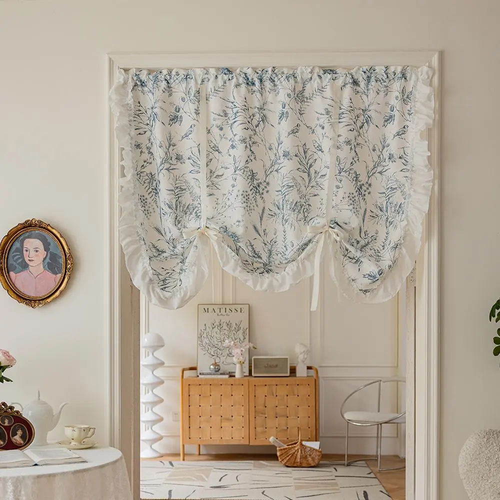 Floral Print Door Curtain, Curtain For Doorway, Adjustable Retractable Design Door Curtain, Home Decor for Living Room Bedroom Hotel Salon, Home Decoration Curtain, Home Decorative Curtain, Curtains Floral