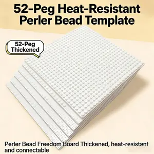 Heavy-Duty 2.6mm Square Pegboard for Perler Beads, Heat-Resistant Non-Deforming Fuse Bead Board, DIY Craft Tools for Kids Art, Garden Decor & Wind Chimes