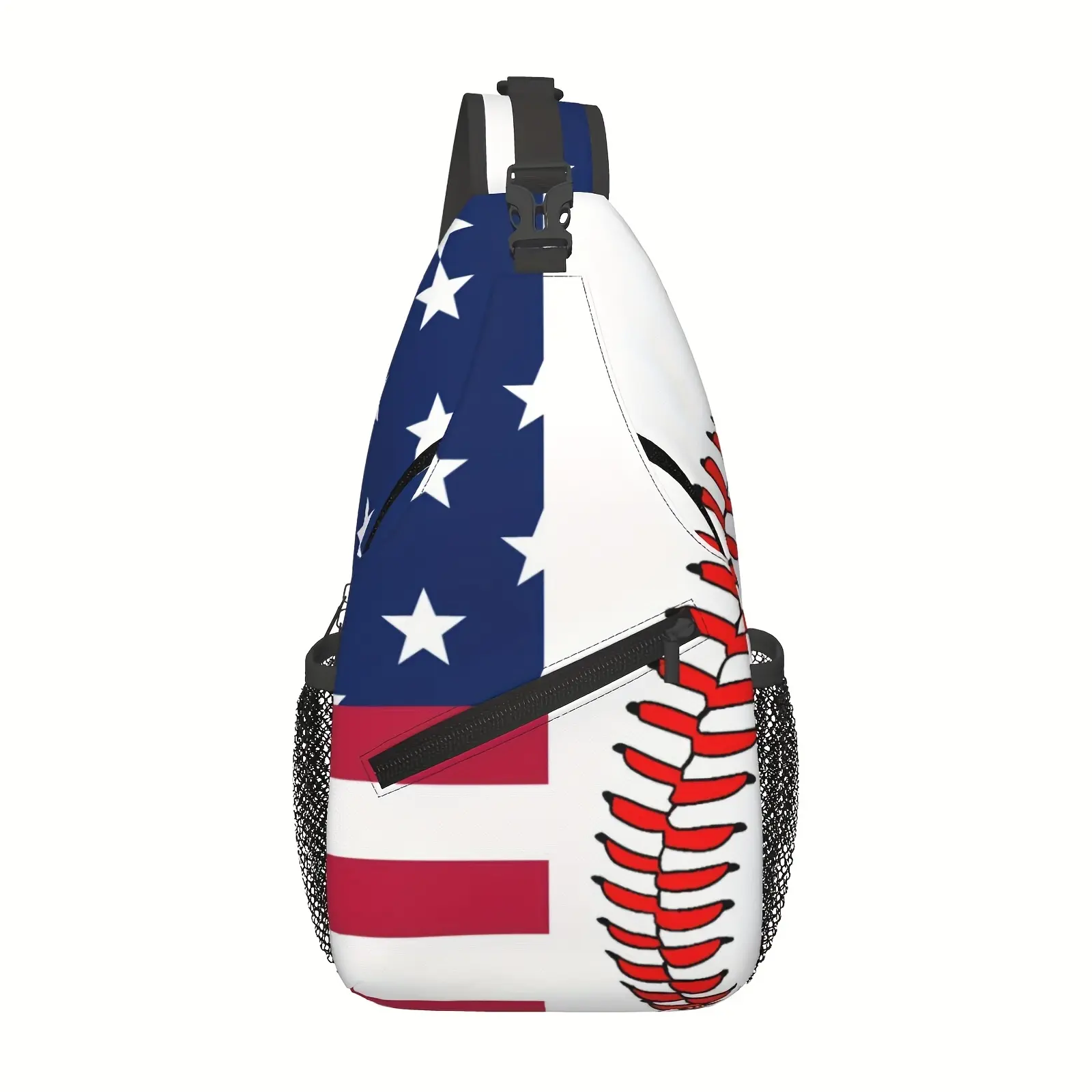 Crossbody Chest Bag Hiking Backpack American Flag And Baseball Shoulder Bag Folding Large Capacity Fashion Durable Can Be Used For Shopping, Work, Travel Beach Bag Fishing Backpack Travel Accessories Must Have Backpack For School Back Christmas Gifts