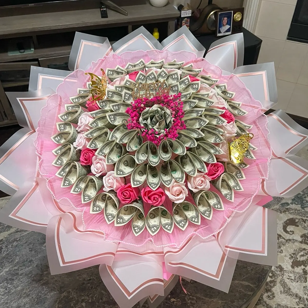 FlowerGift Medium Flower Bouquet with Happy Birthday - Best Gift for of Any Kind of Situation