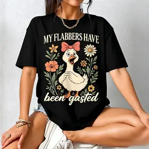 My Flabbers Have Been Gasted Shirt, Gag Gift Rude Goose Mood Snarky Animal Tee, Sarcastic Goose Humor T-Shirt, Attitude Adult Humor Fun Goose Teee
