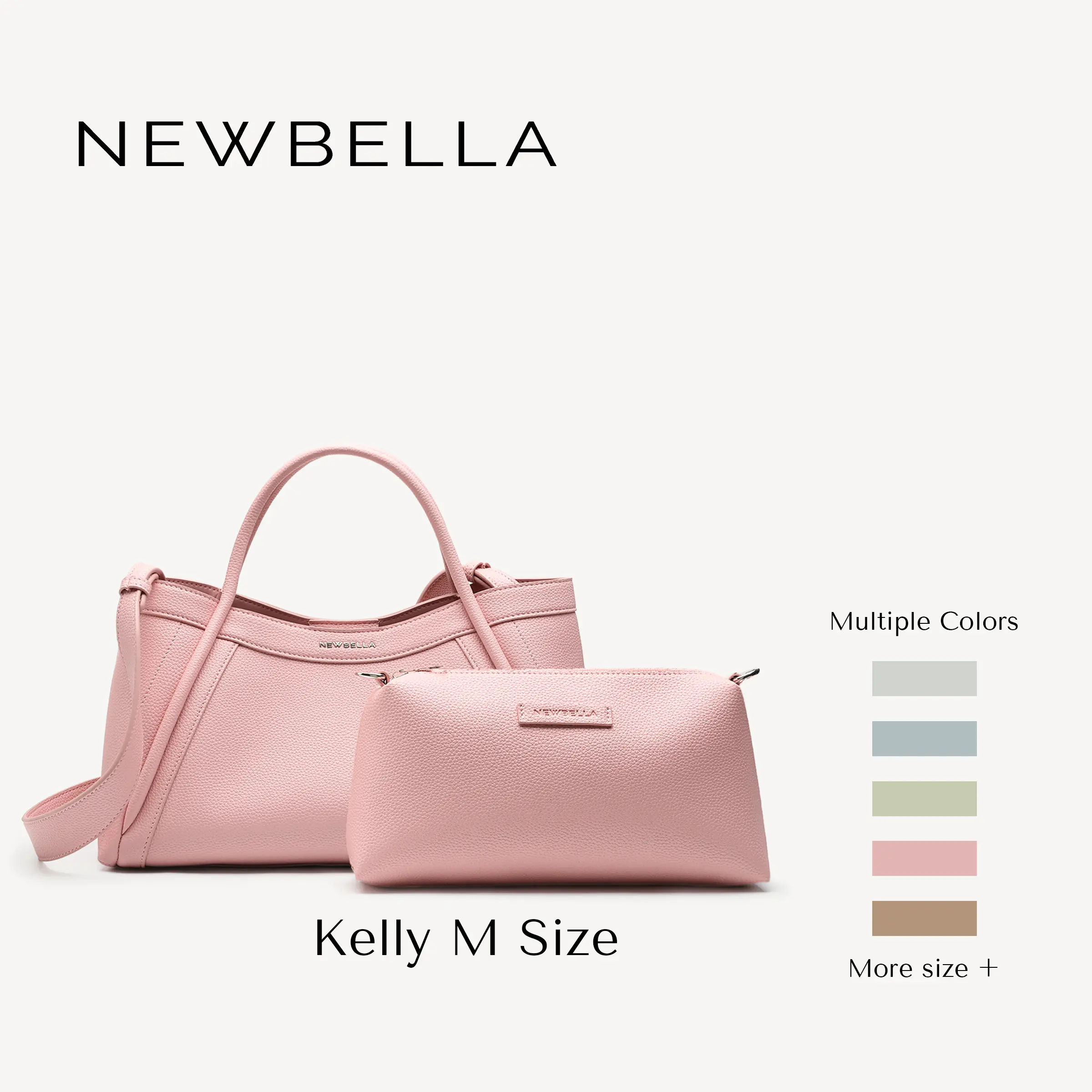 NEWBELLA Kelly M –  2026 Upgraded Version  2 PCS Set Top Handle Bag，PU Vegan Leather/Magnetic Closure/No Internal Compartments, daily gift, Ideal for Office, Perfect for Fashionistas, summervibes, Casual Commuter Bag, Shoulder Tote Hobo, Bags, Everyday Pu
