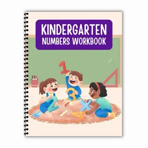 Kindergarten Numbers Workbook for Kids Laminated Reusable Math Activities 1–20 Spiral Bound Interactive Learning with Cut & Glue Activities Homeschool Math Activities