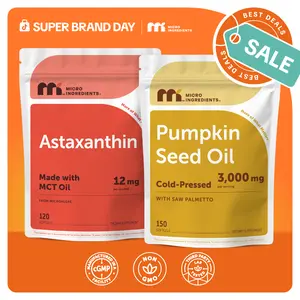 Mermaid Glow bundle: Astaxanthin 120 Softgels & Pumpkin Seed Oil with Saw Palmetto 150 Softgels