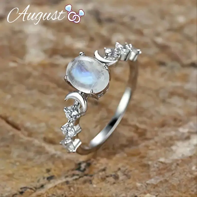 Women's Vintage Sun-Moon Charm Ring, Multi-Size Simulated Gemstone Combined Setting Jewelry, Friendship Theme Accessory for Special Bond, Gift-Ready Token for Best Friends