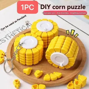 Corn Cube Stress Relief Puzzle, Brain Teaser Rubik's Cube, Versatile Educational Toy, Russian Blocks Puzzle, Small Fun Gift