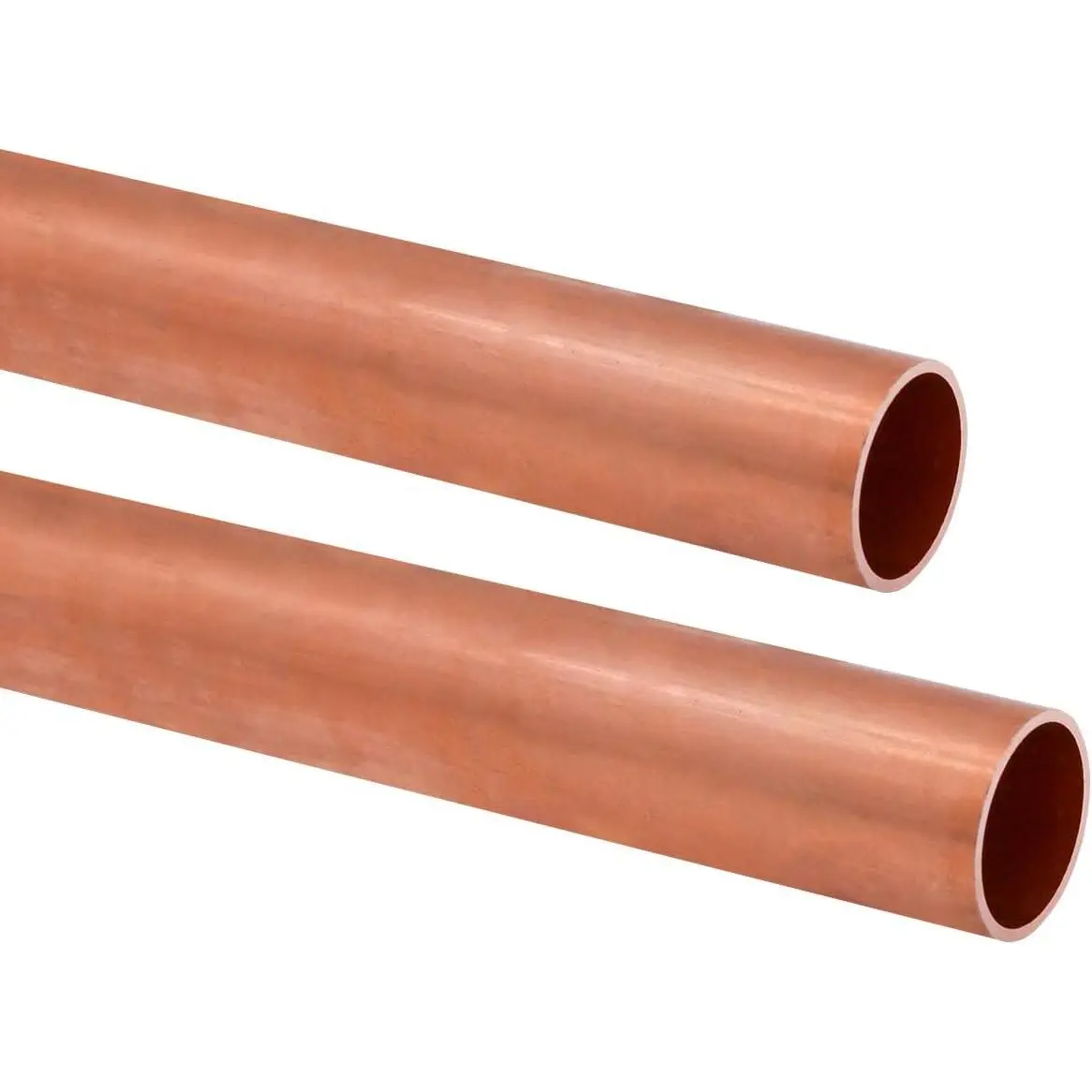 2 Pcs 3/4" OD Copper Round Pipe - 1mm Wall Thickness, 10" Length, 250mm Equivalent, Weldable, Durable, Corrosion-Resistant, Industrial Plumbing & Fittings Pipe (Note: Normal Oxidation Is Not Rust)