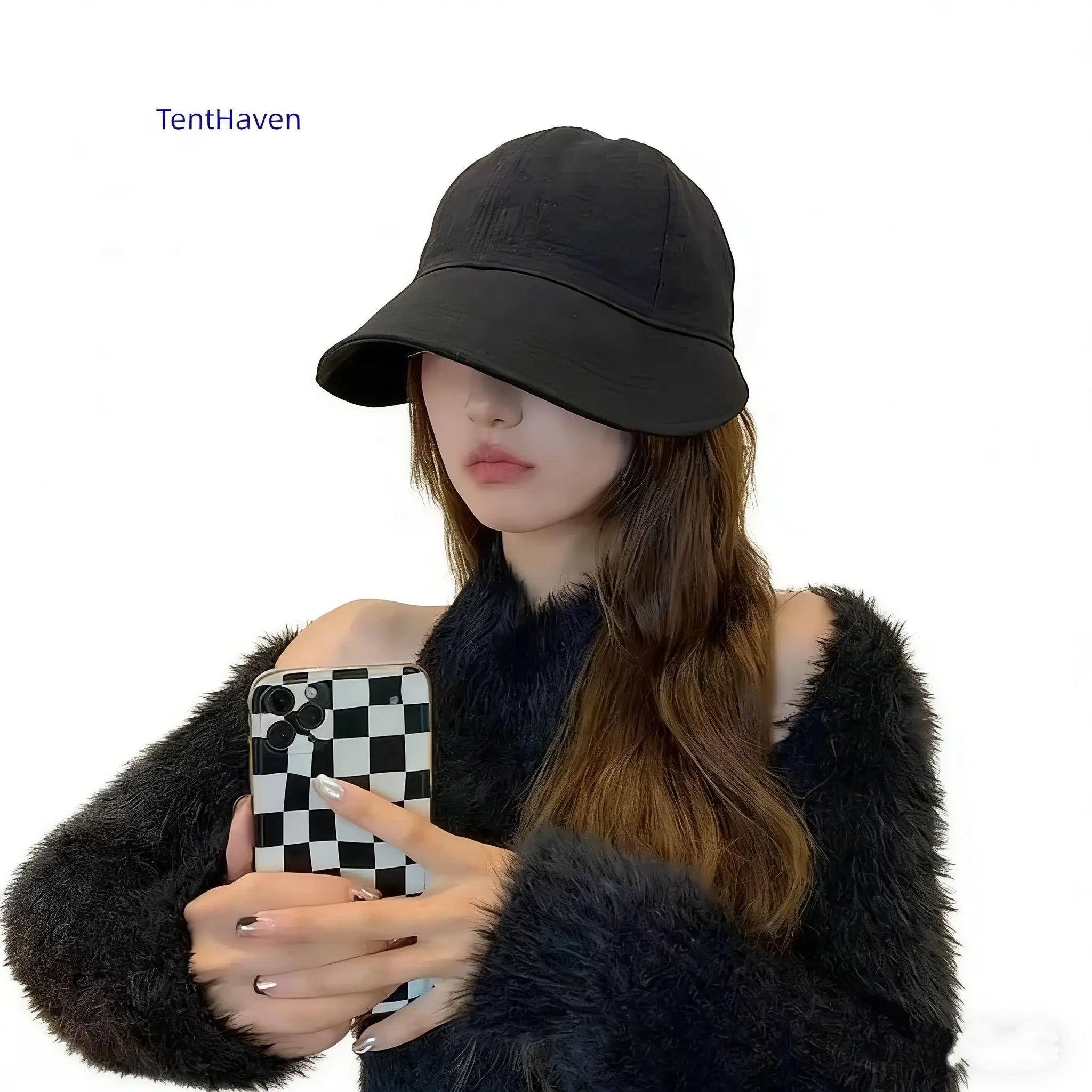 2026 Korean version of the dome fisherman hat for women's summer sun protection, breathable large eave sun protection, UV protection increased and deepened, making face smaller