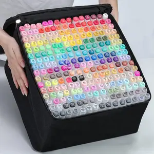 Dual Tip Art Marker Set, 1 Set Alcohol Markers Set, Environmentally Friendly Material for Coloring, Drawing, Blending and Sketching, Outlining, Coloring Book Markers, Fine Tip Markers