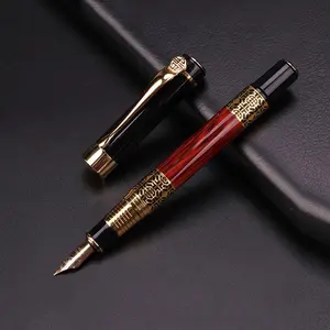 Vintage Pattern Fountain Pen, 1 Piece Art Pen, Business Signature Writing Pen, Calligraphy Writing Pen for School Student & Teacher Holiday Gift