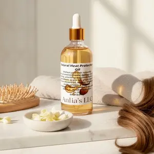 Natural Moisturizing Hair Oil and Heat Protection