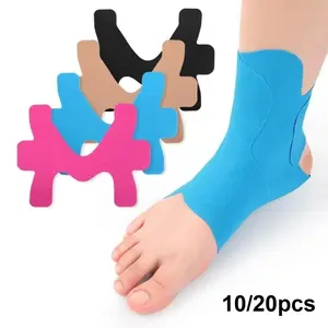 Pre-Cut Kinesiology Tape for Ankles, Ankle Wrap, Cotton Material, Waterproof & Breathable Design, Enhanced Elasticity, Ideal for Sports & Recovery