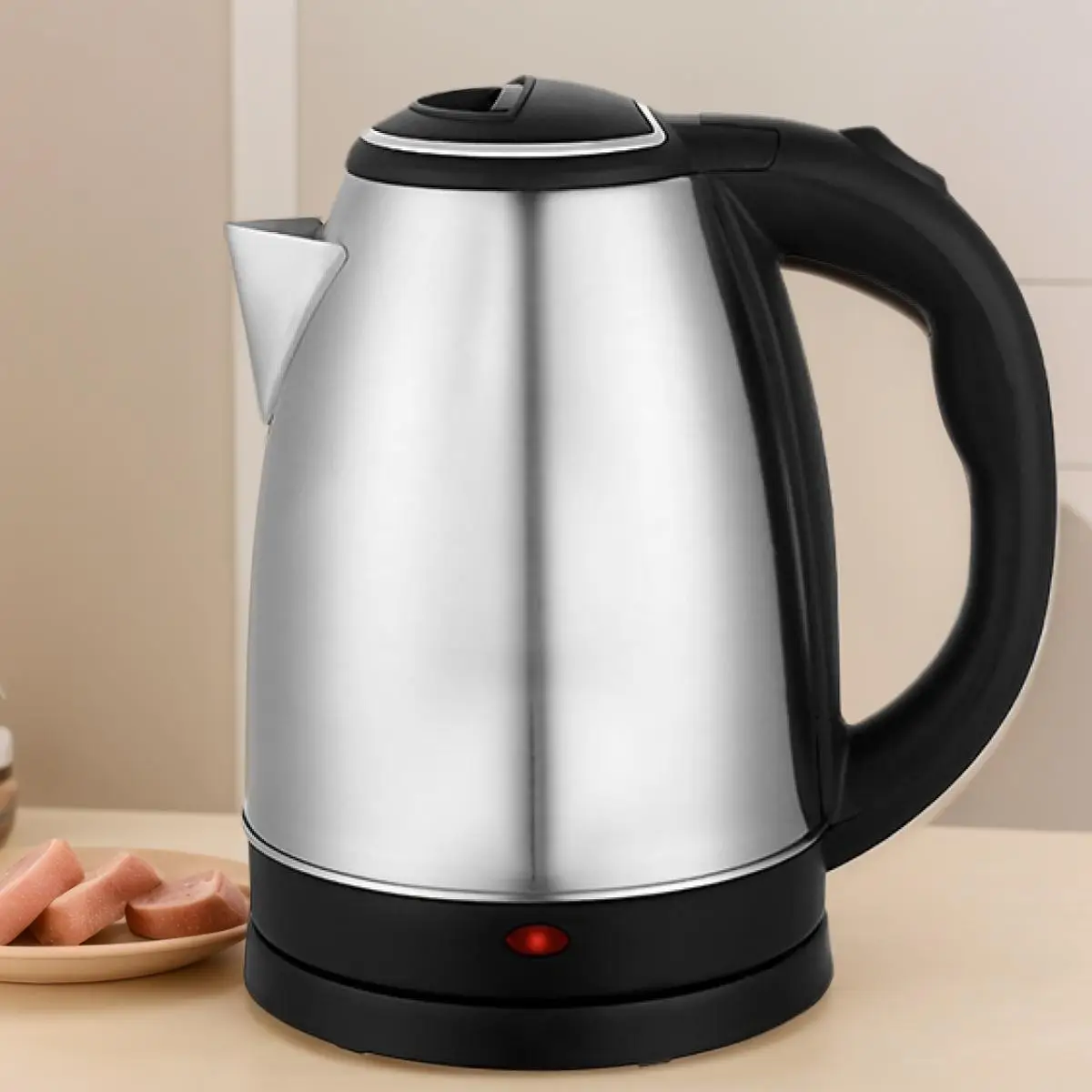 2L Electric Kettle, 1 Count 360° Rotating Base Wireless Use Automatic Power Off Kettle, Fast Boiling Stainless Steel Kettle for Coffee Tea Home Kitche