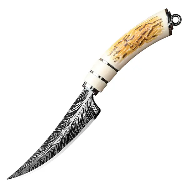 Outdoor Camping Steel Blade Knife with ABS Pouch, 1 Count Portable Adult Bushcrafting Tool with Colorful Wood Handle, Multipurpose Gift for Knives Enthusiasts, Fighting, Adults
