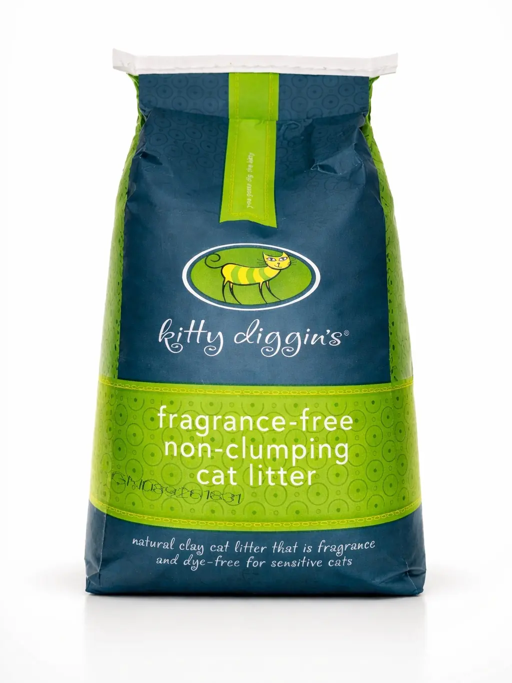 Kitty Diggin's Fragrance-Free Non-Clumping Cat Litter - Natural Clay for Sensitive Cats.