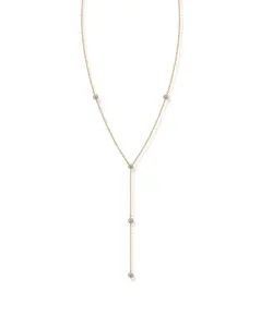 PAVOI 14K Gold Plated Women's Lariat Cubic Zirconia Station Necklace for Women PAVOI 14K Gold Plated Women's Lariat Cubic Zirconia Station Necklace for Women