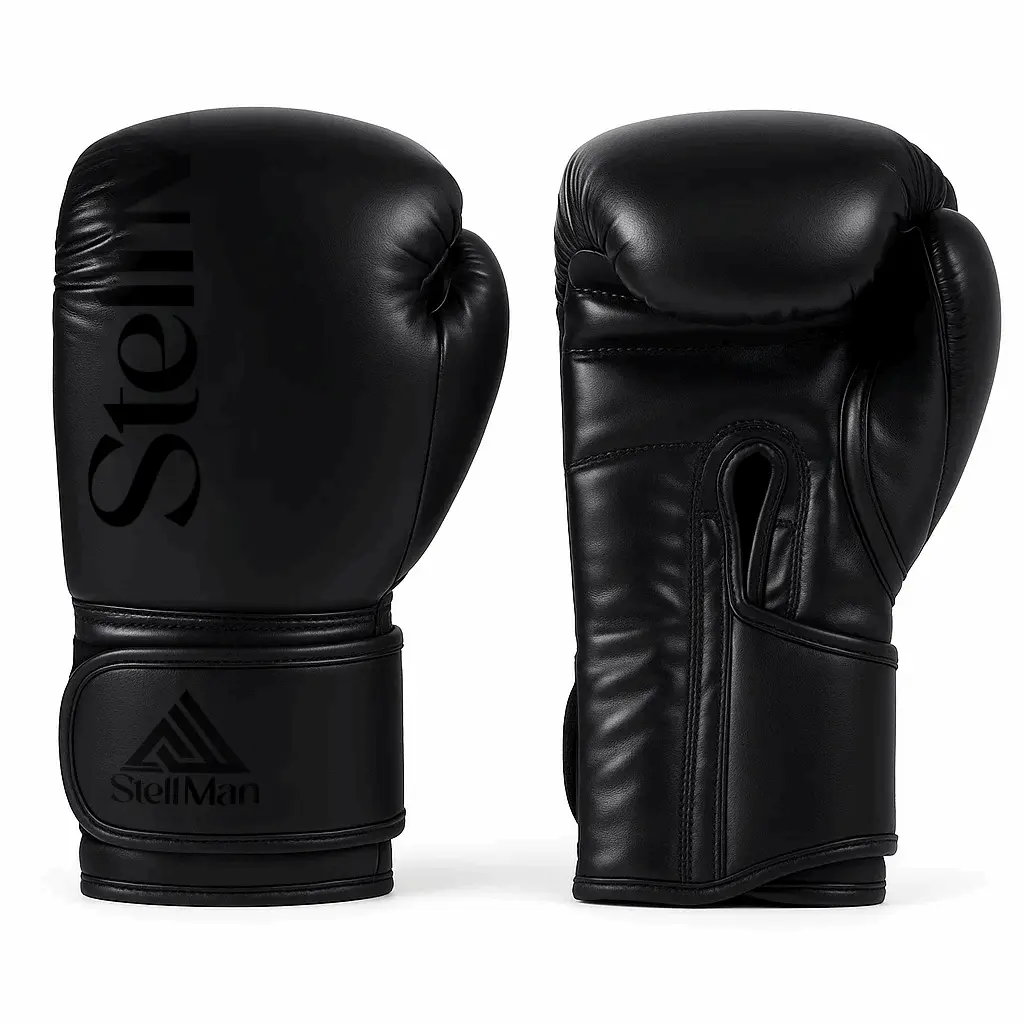 Stellman 2.0 Huge Grappling Gloves - Black, Shock Absorb Boxing Training Gloves, Velcro Close Secure Closure