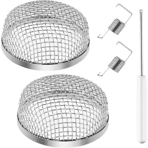 2 count RV Furnace Vent Screen with  Stainless Steel, RV Heater Vent Cover with Installation Tool