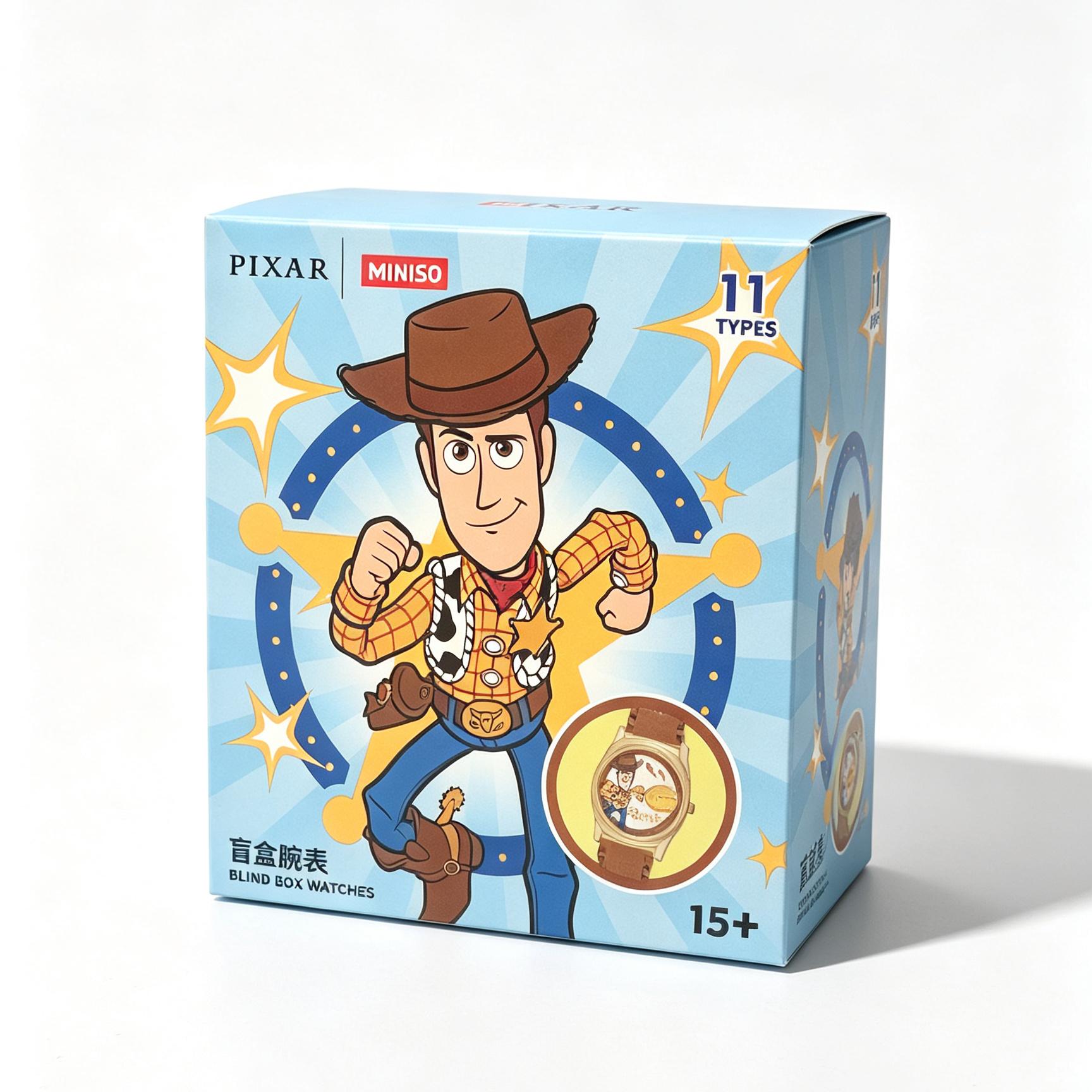 Disney Toy Story Collectible Blind Box Themed Watch - Lightweight Analog Quartz Watch, Colorful Soft Strap, Features Woody & Jessie, Single Sealed Randomized Box, Collectible Item, Unisex Fashion Accessory, Holiday Back To School Use, Accessories, Wristwa