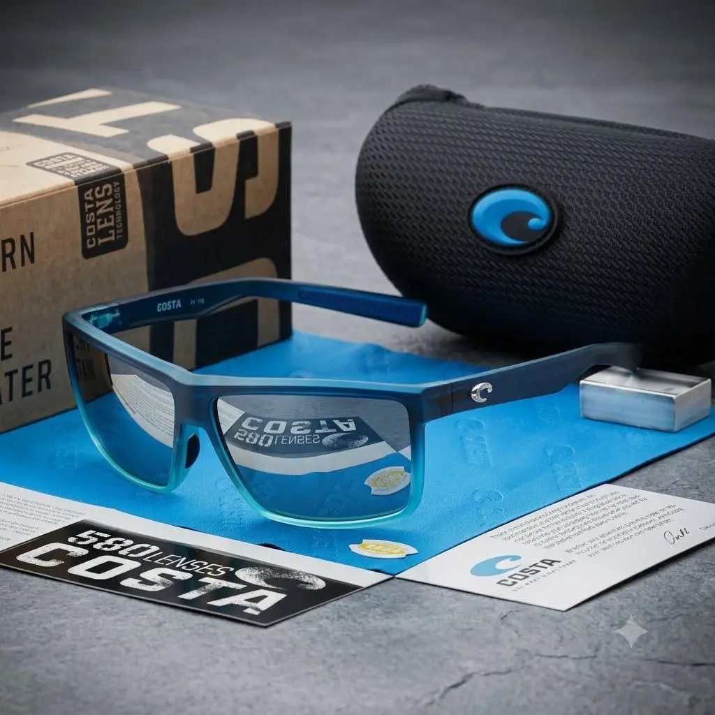 Full Box Costa Del Mar Classic Sport Sunglasses Polarized Lens UV Protection For Men Women Outdoor Activities
