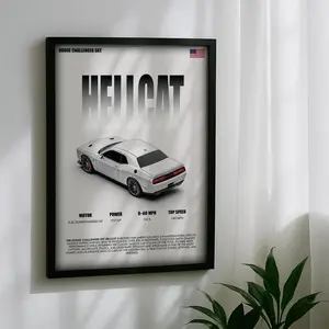Dodge Challenger Hellcat Poster: Modern Muscle Car Wall Art