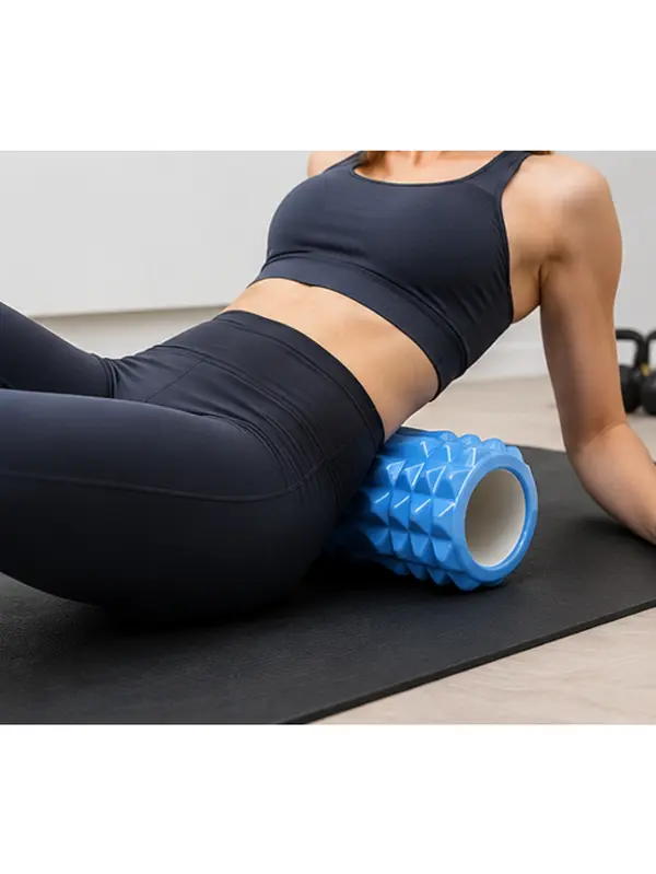 Blue 18" Foam Roller 18x5 inch Extra Firm Foam Roller Back Pain & muscle relieve Blue 18" Foam Roller 18x5 inch Extra Firm Foam Roller Back Pain & muscle relieve
