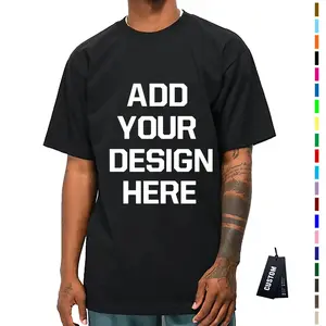 Custom Unisex 100% Premium Tshirt Image Graphic Pictorial Pattern Customize DTG Printing Logo Cotton Men's O-neck T-shirt