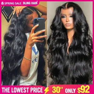 [30inch=$92] Bling Hair 13x4 13x6 Body Wave 180 Density Human Hair Wigs Lace Front Human Hair Wig Pre Plucked With Baby Hair For Women SpringStatements