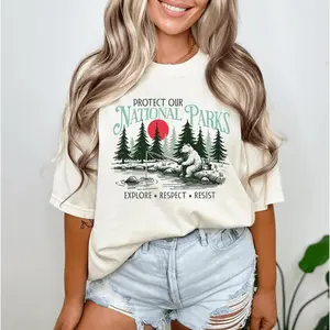 Protect Our National Parks Shirt Resist Unisex Tee Bear National Parks Support Tee Modern Cotton