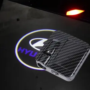 Auto Accessories 2Pcs Wireless Car Door LED Courtesy Projector puddle Light compatible with Hyundai Cars