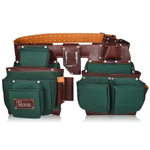 TRUTUCH Nylon and Leather Tool Belt, Nylon Tool Bag for Carpenter & Electrician - Versatile Tool Pouch in High-Quality Materials