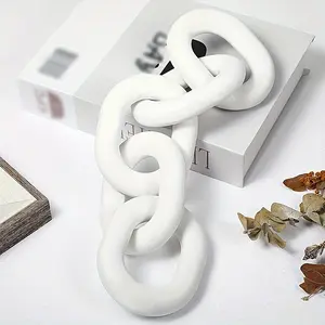 1 piece wooden chain decoration (5 chains), Home Decor Accessory, home, coffee table, shelf, modern bookshelf desktop, living room decoration trumpet