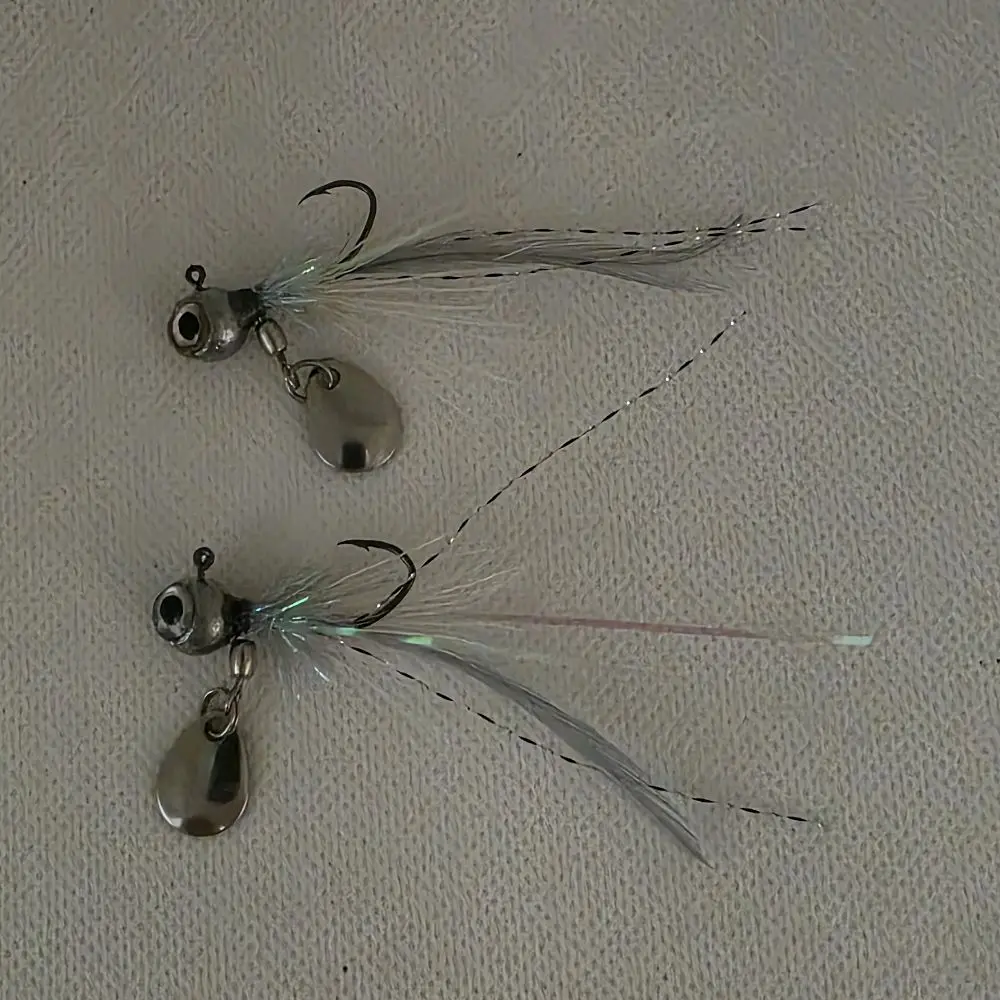 Threadfin UnderSpin Fishing Spinner Lure - 2-Pack Artificial Lure with Fish Attractants for Outdoor Recreation