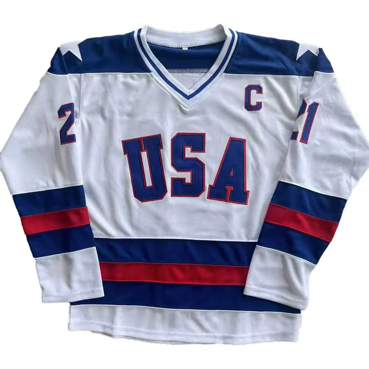 Men's US Ice Hockey Team 17th & 21st Jersey Tees - Sweat Wicking Breathable Classic Style Must-Haves for Fans, Jersey Tee, Athletic Fashion Activewear, Polyester Clothes, Game Day Outfits, Moisture Wick, Player Numbers, Retro Look