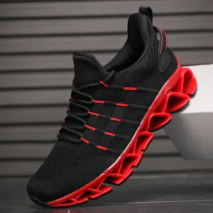 Men's Running Shoes Blade Tennis Walking Fashion Sneakers Breathable NonSlip Gym Sports Work Trainers,Knitted Mesh Breathable AndComfortable Platform Sneakers Runner Training Footwear Boy Athletic Closed Casual