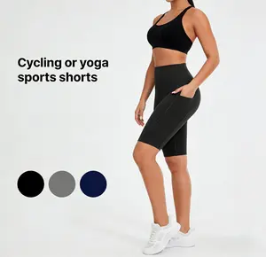 Women's Athletic Shorts , High Waist,Summer Sports Cycling Shorts, Pocketed Stretchable Tight Fit Gym Wear, skinny, breathable sweat-wicking fabric, pant, outdoor yoga suit, plush comfort, tummy control pocket, control yoga scrub pant， biker women, bottom