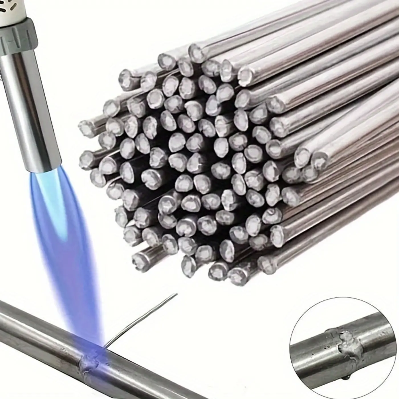 Aluminum Welding Rods, 50 Pcs Low Temperature Easy Melting Wire, No Powder Required, Suitable for Copper Iron Aluminum Stainless Steel Repair, Welding Accessories