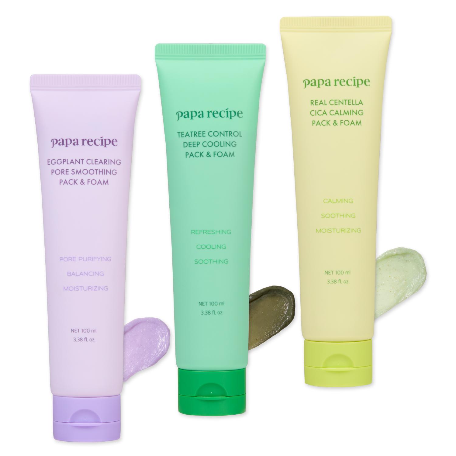 Papa Recipe Pack & Foam Cleanser Trio