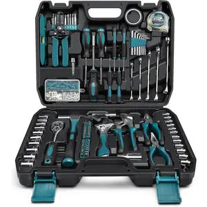 Home Tool Kit 281-PCs - Portable Complete Basic Repair General Hand Tool Sets  Men Women - Full Tool Set with Socket Wrench Set & Screwdriver Set & Metric Hex Key & Pliers & Tool Box Case