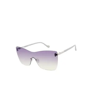 Glamorous Frameless Shield Sunglasses in Silver & Grey