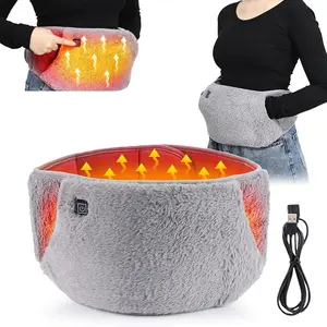 Electric Heated Waist Belt, Three-Stage Temperature Adjustment, Warm Waist Hand Belly, Soft Skin-Friendly, Home Commute Menstrual Period Use, Heated Wrap, Adjustable Heating Temperature, Waist Heating Pad