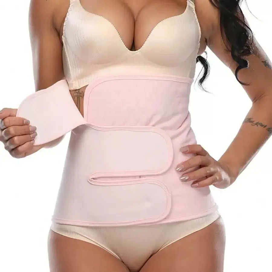 Postpartum Girdle C-Section Recovery Belt Back Support Belly Wrap Belly Band Shapewear Womenswear Adjustable Breathable Compression Cotton Fabric