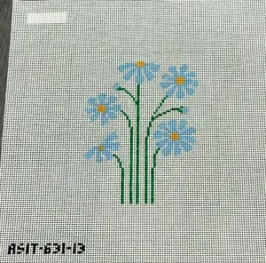 A Stitch In Time ASIT 631-13 Light Blue Flowers